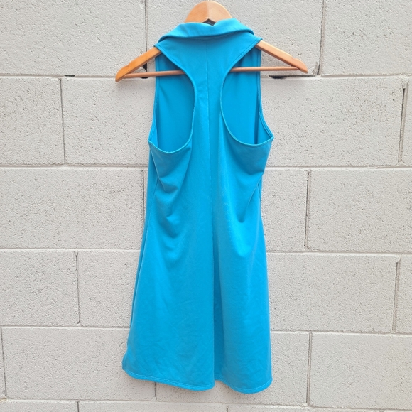 Alo Yoga | Charmed Polo Tennis Dress in Blue Splash Size Small - Picture 4 of 6